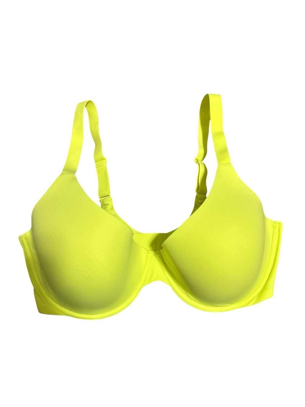 SKIMS Fits Everybody T-Shirt Demi Neon Yellow Bra 42DDD - Picture 4 of 8